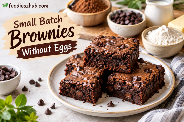 Small Batch Brownies Without Eggs