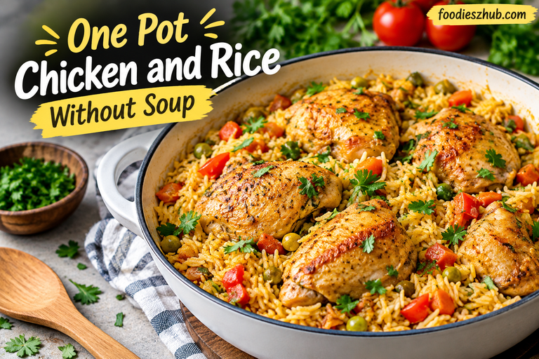 One Pot Chicken and Rice Without Soup